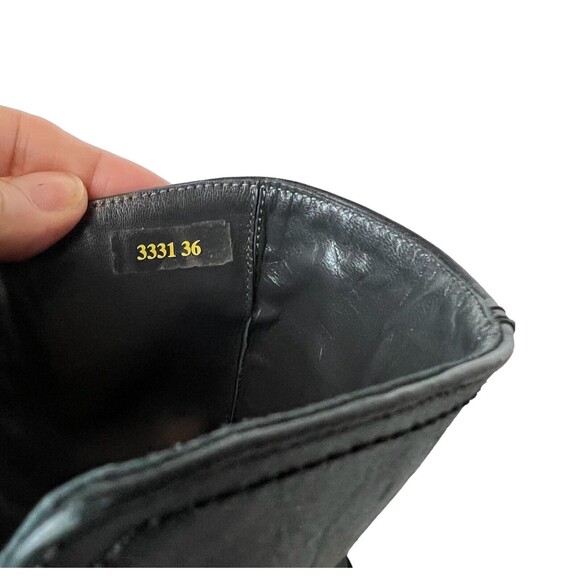 Napoleoni Italy Riding Style Boots Size 36 Black Leather Equestrian - Picture 10 of 12